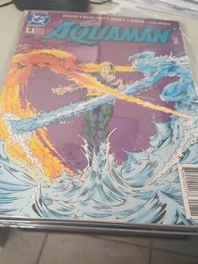 DC Comics Aquaman Comic Cover — Purple, Blue, Orange In A Sleeve
